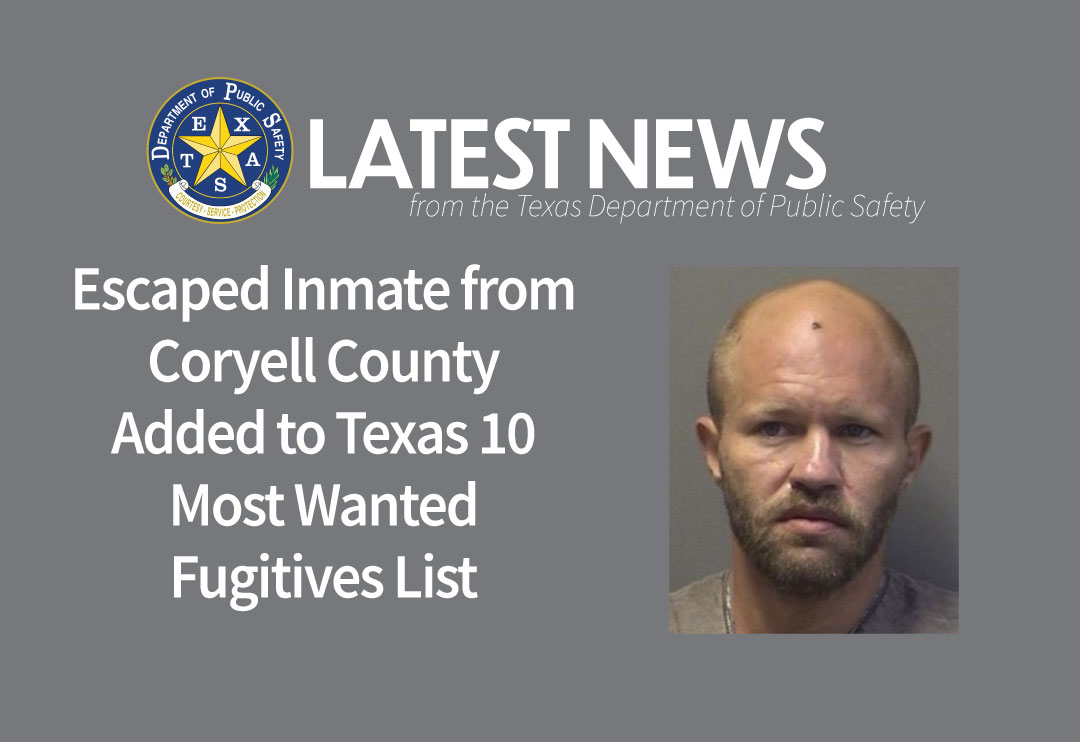 Escaped Inmate Added to Top 10 List