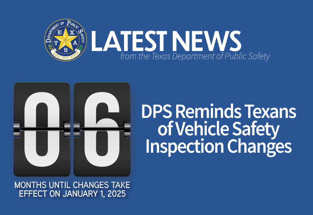 Vehicle Safety Inspection Changes 6 Month Countdown Graphic