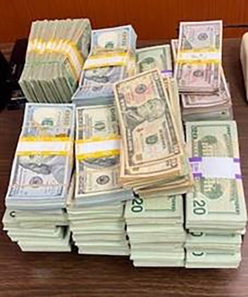   seized $160,000 in cash