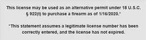 Texas License to Carry Alternative Permit