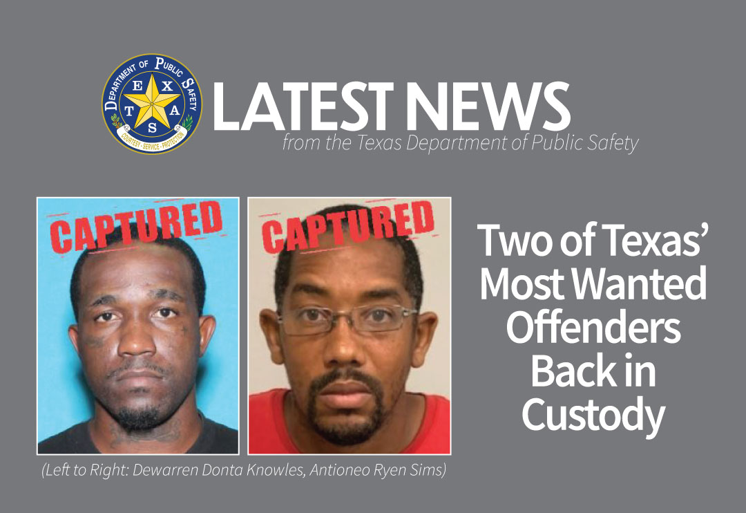 Captured Fugitives Dewarren Knowles and Antioneo Sims