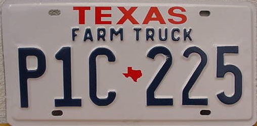 Farm Truck Plate