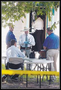 Texas Rangers talking around a table outside -  Ranger Responsibilities 