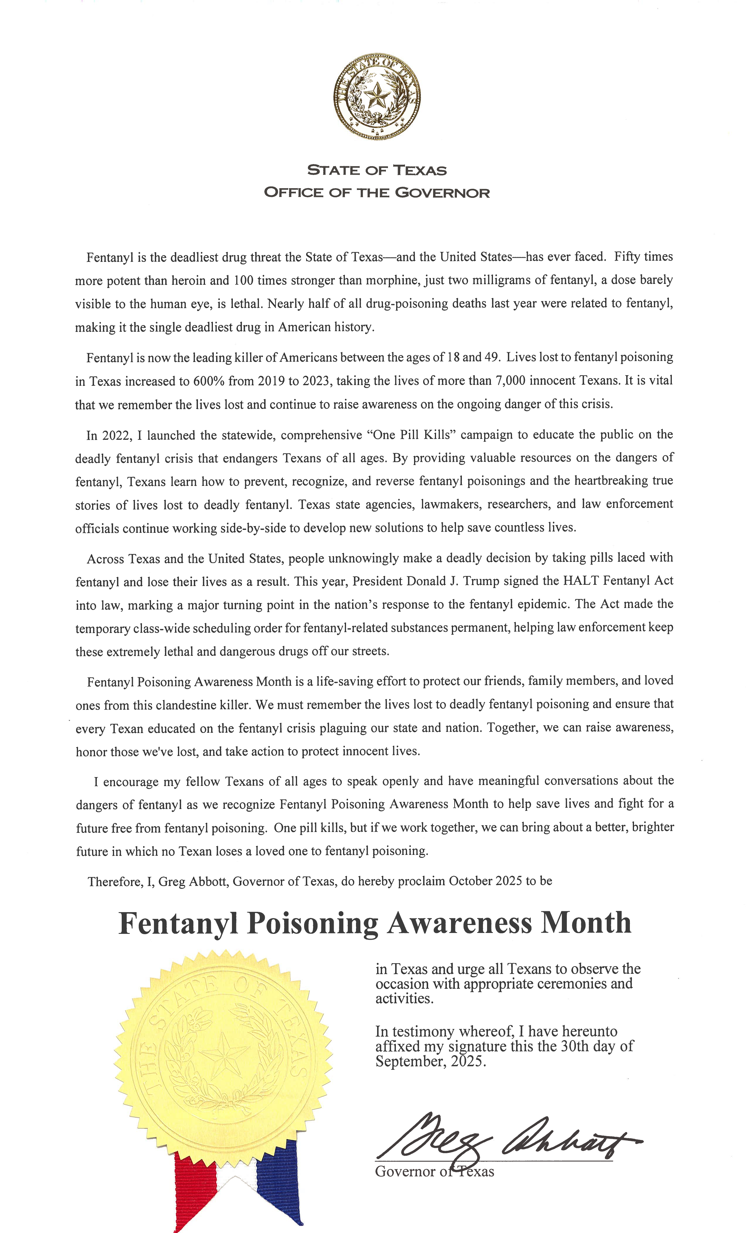Fentanyl Poisoning Awareness Month