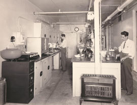 The DPS Crime Laboratory Service had humble beginnings. This photo, taken in the late 1930s, shows the lab located at Camp Mabry in west Austin.