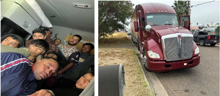 DPS Finds 16 Illegal Immigrants Inside Truck Tractor