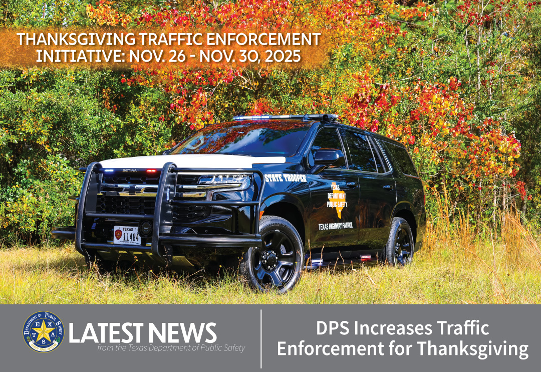 DPS Increases Traffic Enforcement for Thanksgiving 