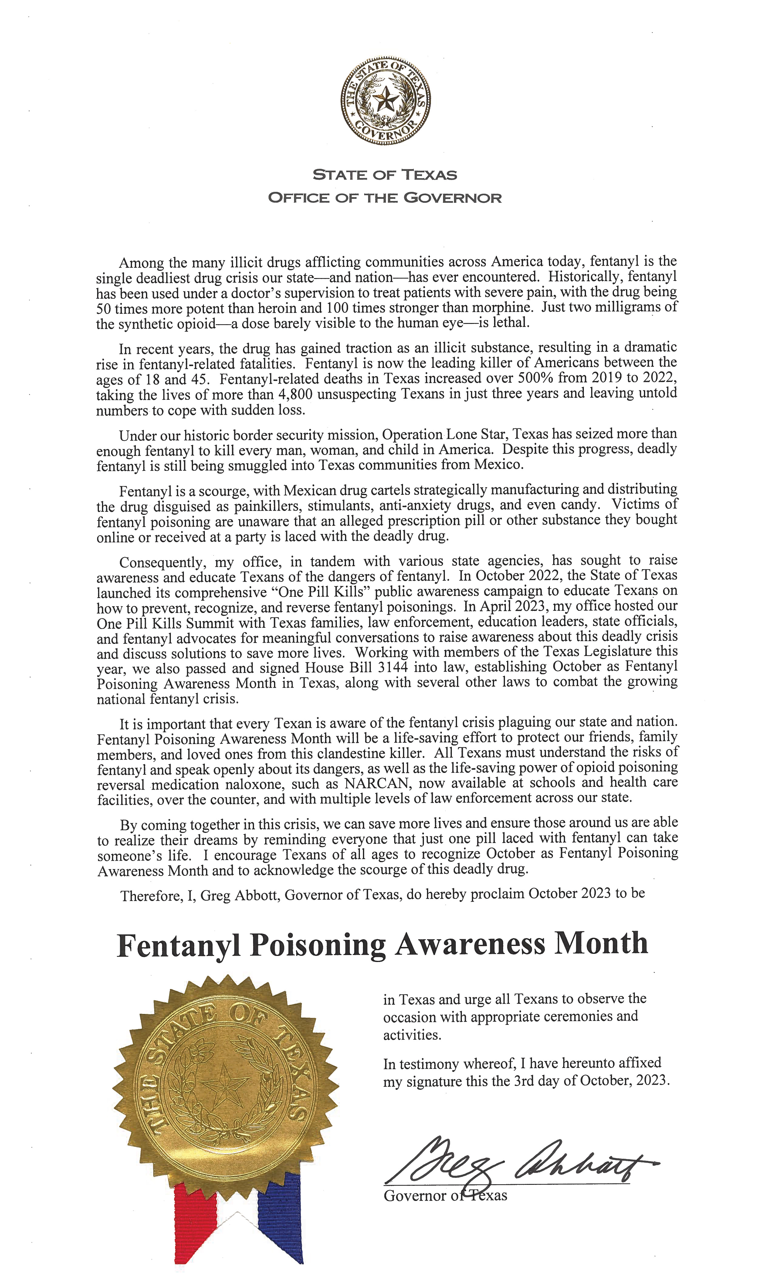 Fentanyl Poisoning Awareness Week 